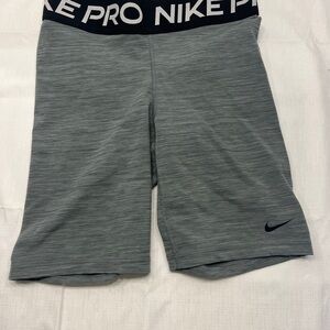 Nike Women's Heather Gray Pro Athletic Shorts